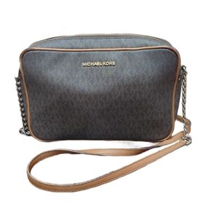 Michael Kors Jet Set Crossbody Bag Logo Printed Saffiano Leather Bag